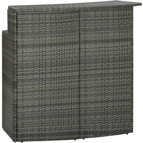 vidaXL Tavolo da Bar per Esterni Grigio 120x55x110 cm in
