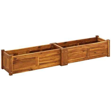 Letto Rialzato da Giardino in Legno di Acacia 150x30x25 cm vidaXL