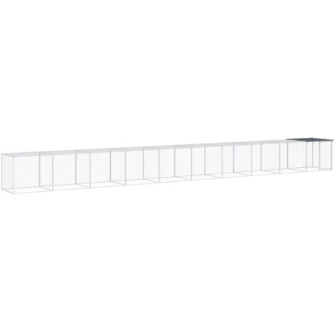 Gabbia Polli con Tetto Antracite 1003x98x90 cm Acciaio Zincato vidaXL