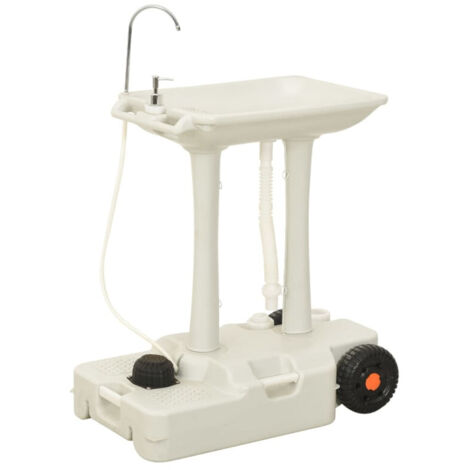 Lavandino Da Campeggio Con Rubinetto | Per Camper E Roulotte | Acciaio Inox Con Coperchio Ribaltabile - Foto 7