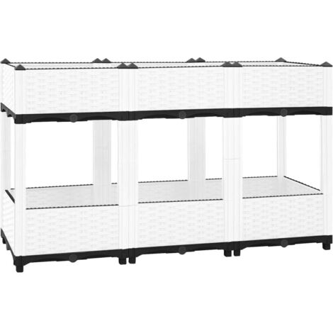vidaXL Fioriera Rialzata 120x40x71 cm in Polipropilene
