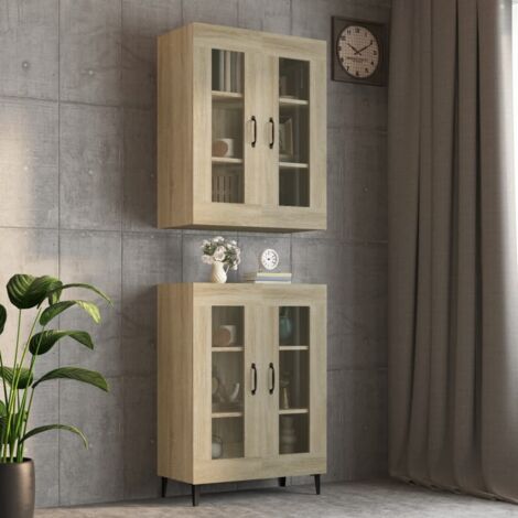 vidaXL Armadietto Pensile a Parete Rovere Sonoma 69,5x34x90 cm