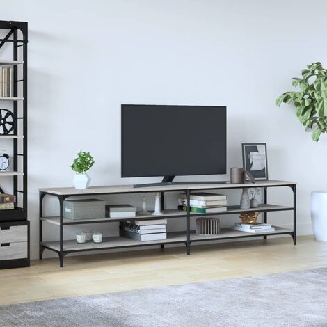vidaXL Mobile TV Grigio Sonoma 200x30x50cm Legno Multistrato e (1/5)