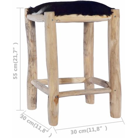 Acacia Stool 45 Sgabello da doccia Sgabello da bagno Tre gambe