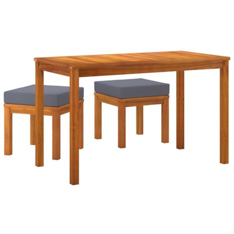 vidaXL Set da Pranzo da Giardino 3pz con Cuscini Legno Massello Acacia (1/5)
