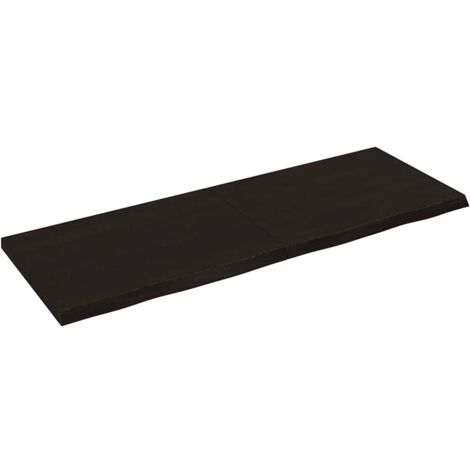 vidaXL Ripiano Marrone Scuro 140x50x(2-4) cm Massello Rovere