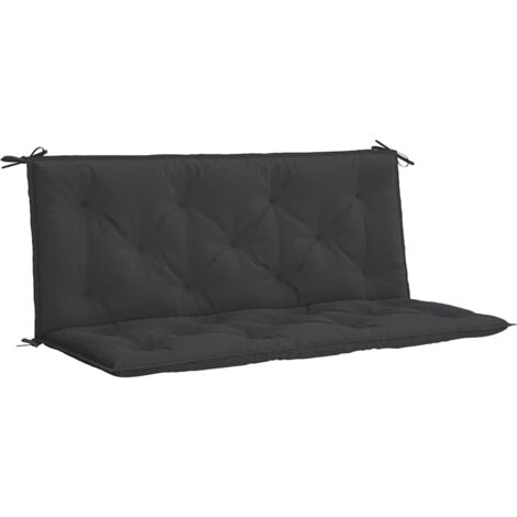 Cuscino per Panca Nero 120x(50+50)x7 cm in Tessuto Oxford vidaXL