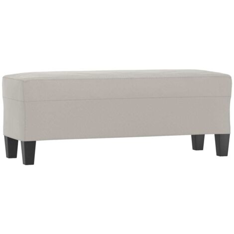 vidaXL Panca Grigio Chiaro 100x35x41 cm in Microfibra