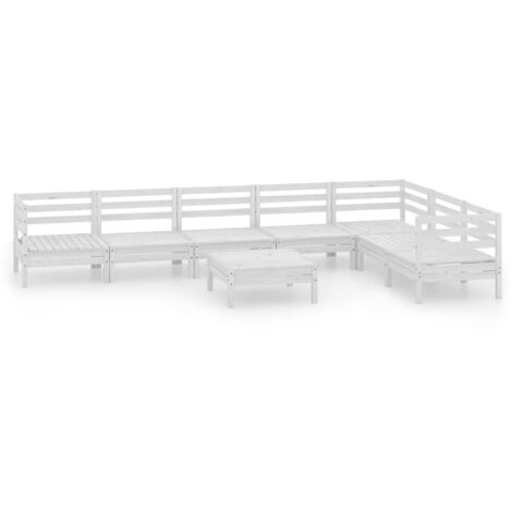 vidaXL Set Salotto da Giardino 8 pz in Legno Massello di Pino (1/5)