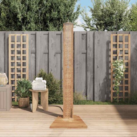 Doccia da Giardino in Legno Massello di Teak 70x75x204cm