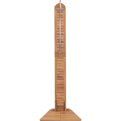 Doccia da Giardino in Legno Massello di Teak 70x75x204cm