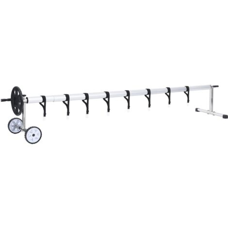 Rullo di Copertura per Piscina con Base in Acciaio Inox vidaXL