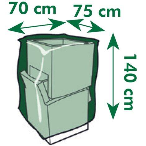 Copertura per sedie da giardino 70x70x125 cm nera, impermeabile