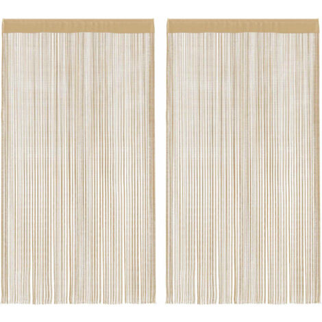 vidaXL 2 Pz Tende a Fili 100x250 cm Beige