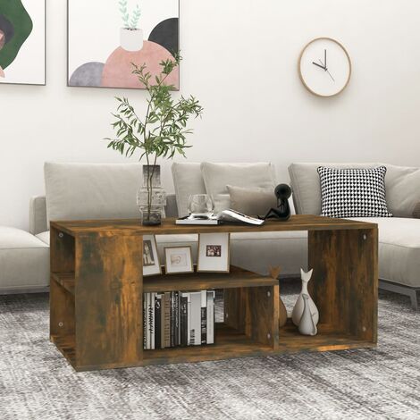 vidaXL Tavolino da Salotto Rovere Fumo 100x50x40 cm Legno Multistrato