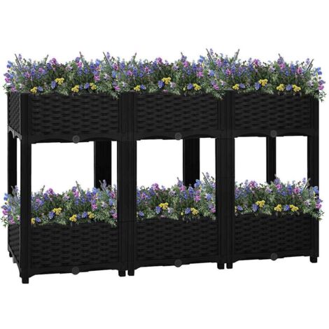vidaXL Fioriera Rialzata 120x40x71 cm in Polipropilene