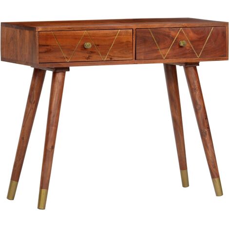 vidaXL Tavolo Consolle 90x35x76 cm in Legno Massello d'Acacia (1/5)