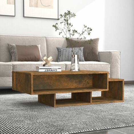 vidaXL Tavolino da Salotto Rovere Fumo 105x55x32 cm Legno Multistrato