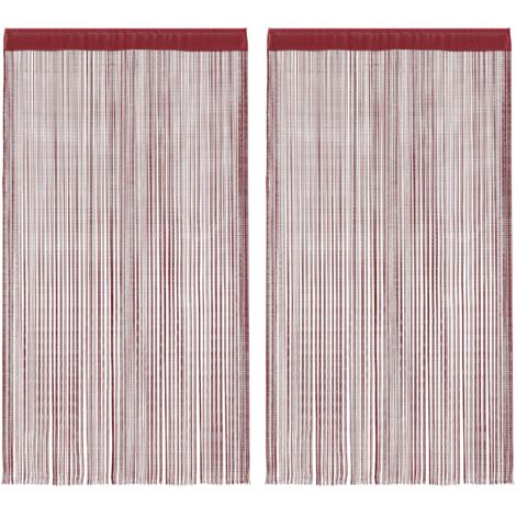 vidaXL Tende a Filo 2 pz 140x250 cm Rosso Bordò