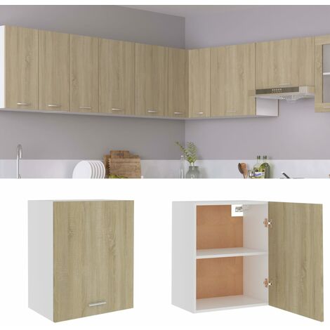 Pensile mobile Sospeso Cucina con Ante in Vetro 80x31x60 cm vari colori