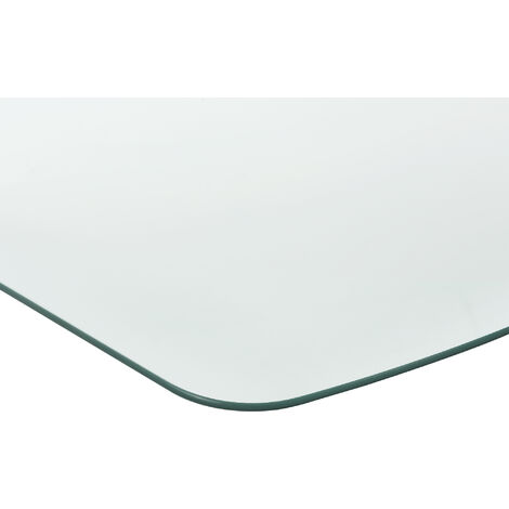 Piano in Vetro 110 x 85 cm Vetro temperato Trasparente ESG Piano per Tavolo  'Fai da te' Protezione Pavimento per Stufa a Legna