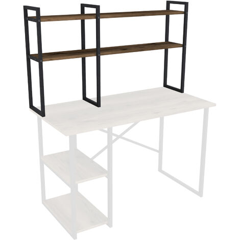 Libreria Da Scrivania HOMASIS 5 Scomparti - Scaffale In Legno, Bianco, 94x25x73 Cm - Foto 12