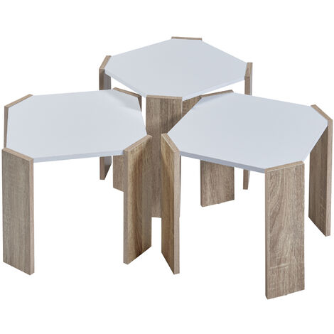 Set Di 3 Tavolini Con Piano In Bronzo E Base In Metallo Multicolor Giner Y Colomer