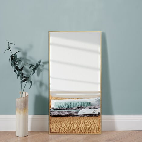 Specchio da Parete Novoli a Taglio Sfaccettato 50 x 100 cm color Oro