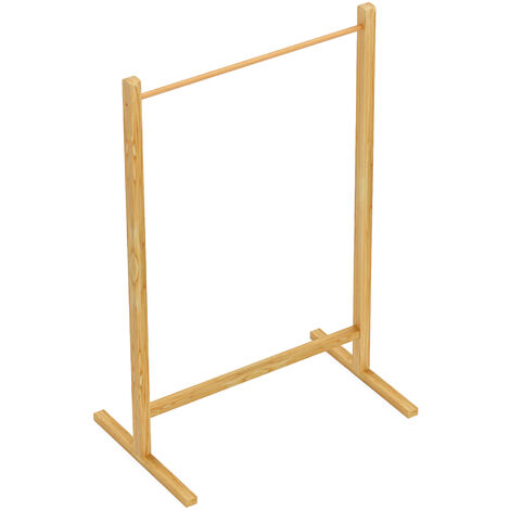 40 Grucce Legno Naturale Con Barra Pantaloni - Gancio Girevole 360°, Tacche Antiscivolo, 22x45 Cm - Foto 2