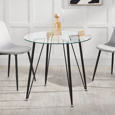Tavolo rotondo in marmo da 90 cm con gambe in metallo - tavolo per