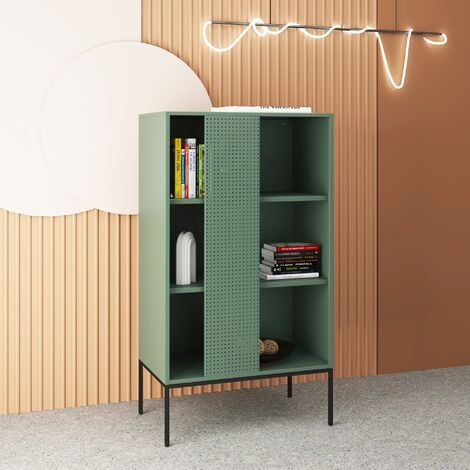 Libreria in Metallo Eidsvoll in Acciaio 135 x 75 x 45 cm Verde