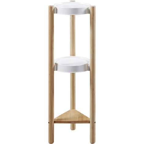 Scaletta Portapiante DEMA 78x55x65 Cm - 3 Ripiani In Acciaio | Supporto Per Piante A Scala Con Piedini In Gomma