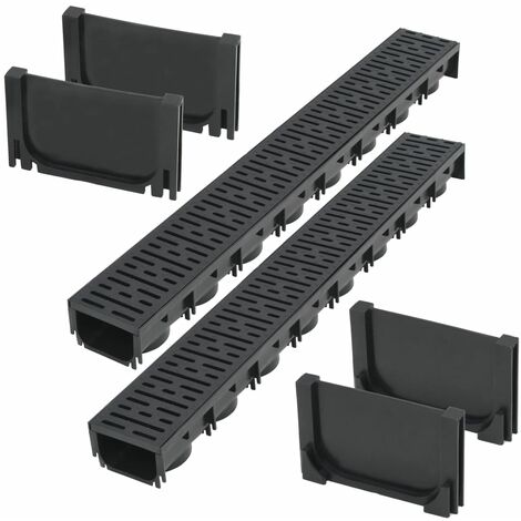 Canalette di Drenaggio in Plastica 2 m vidaXL