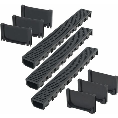 Canalette di Drenaggio in Plastica 3 m vidaXL 333473