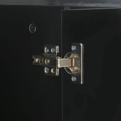 Credenza con Finitura Lucida in Legno Cassetti e Ante Design Moderno vari colori colore : nero