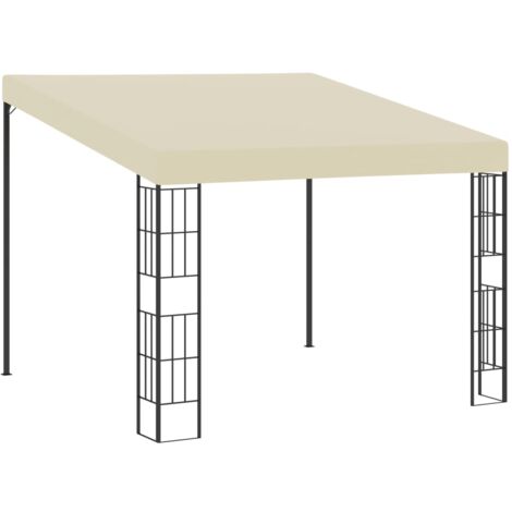 Furniture Limited - Gazebo a Parete 3x3 m Crema in Tessuto