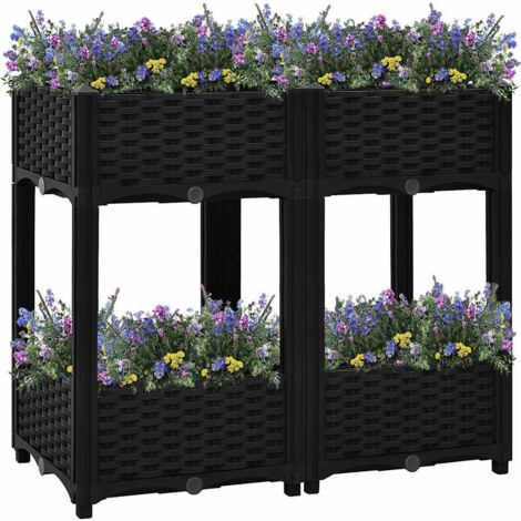 vidaXL Fioriera Rialzata 80x40x71 cm in Polipropilene