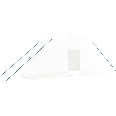 vidaXL Serra con Telaio in Acciaio Bianco 12 m² 6x2x2,85 m