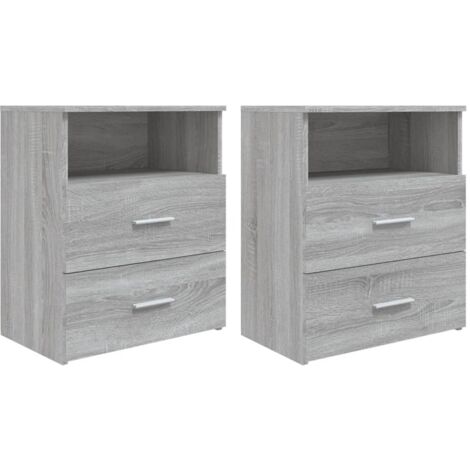 Comodini 2 pz Grigio Sonoma 50x32x60 cm vidaXL 657634
