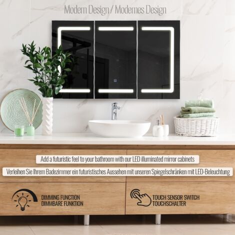 HOMCOM Armadietto Pensile Per Il Bagno Grigio E Rovere, 57 X 14.2 X 49.2cm - Foto 6