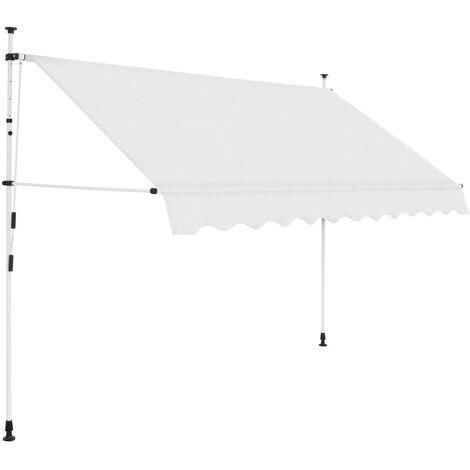 vidaXL Tenda da Sole Retrattile Manuale 250 cm Crema