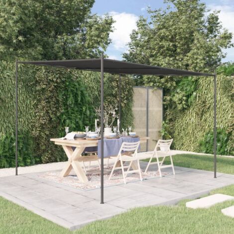 Gazebo Antracite 3x3 m 180 g/m² Tessuto e Acciaio vidaXL (1/6)