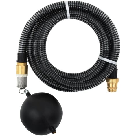 Tubo di Aspirazione con Raccordi in Ottone Nero 1,1" 7 m PVC vidaXL
