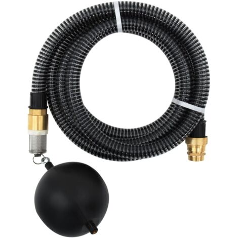 Tubo di Aspirazione con Connettori in Ottone 4 m 25 mm Nero vidaXL