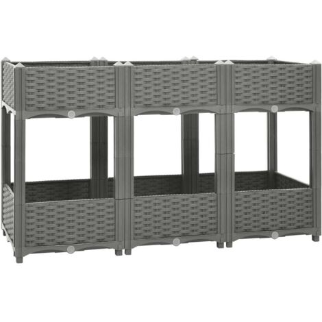 vidaXL Fioriera Rialzata 120x40x71 cm in Polipropilene