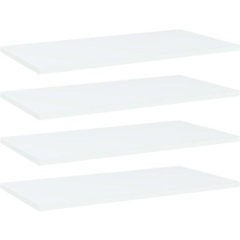 vidaXL Ripiani per Libreria 4pz Bianchi 60x30x1,5 cm Legno Multistrato