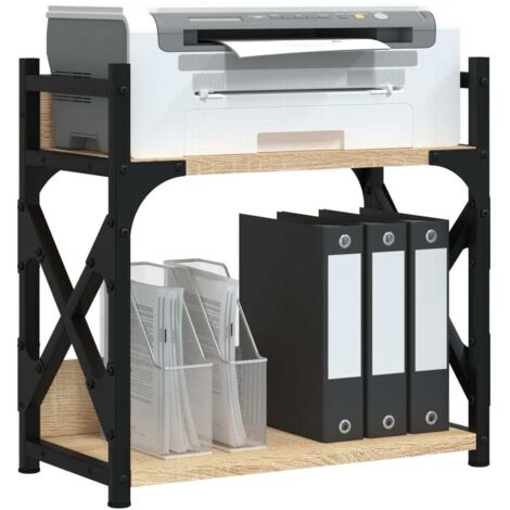 Supporto Per Stampante In Legno Multistrato - 49x40x22.5 Cm, Colore Rovere Sonoma - Foto 9