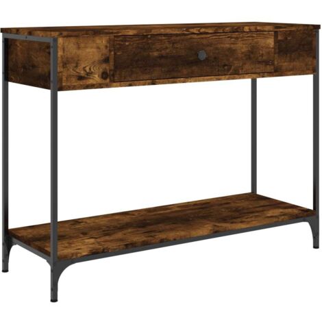 vidaXL Tavolino Consolle Rovere Fumo 100x34,5x75cm Legno Multistrato