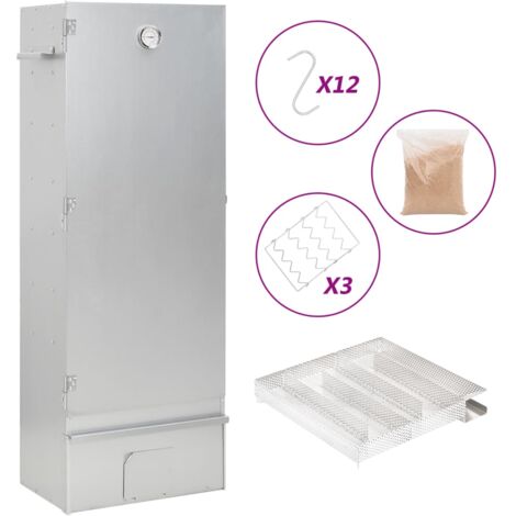 vidaXL Forno Affumicatore BBQ Generatore Fumo Freddo Acciaio Zincato