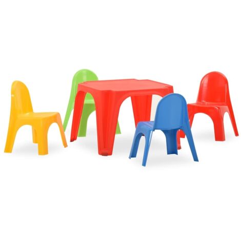 vidaXL Set Tavolo e Sedie per Bambini in PP